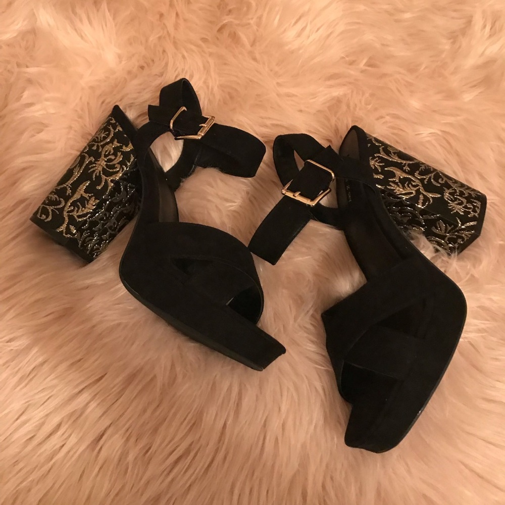 Sky & Parker Baroque Block Heels